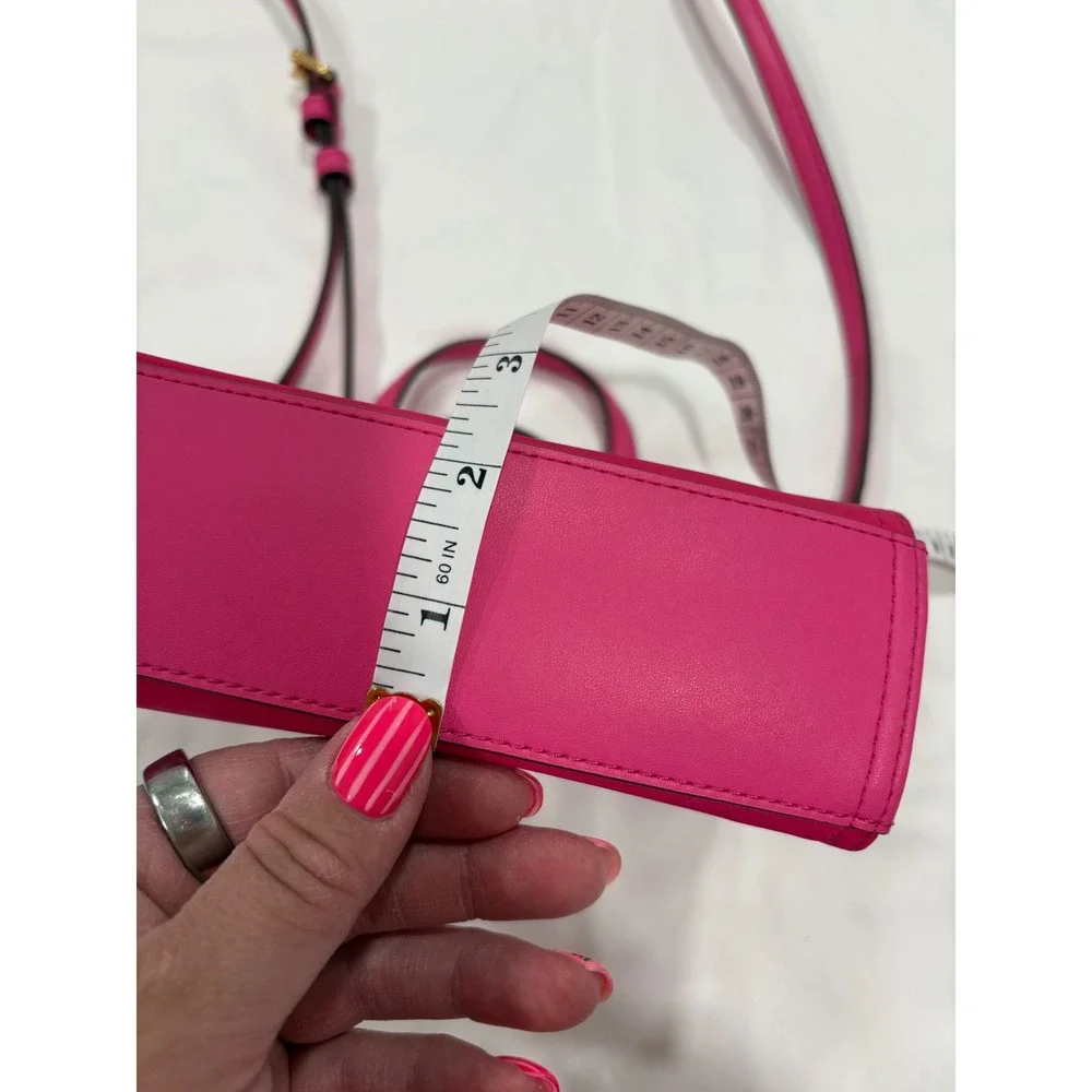 Tory Burch Ella Mini Nylon Tote Bright Pink Hot Small Crossbody Zip Top